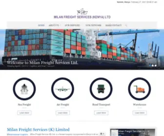 Milanfreight.com(Milan Freight Services (K) Ltd) Screenshot