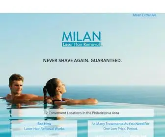 Milanlaserphilly.com(We are the largest laser hair removal company in Pennsylvania) Screenshot