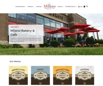 Milanobakeryandcafe.com(Milano Bakery & Cafe) Screenshot