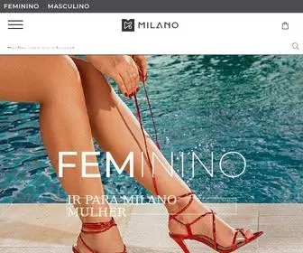 Milano.com.br(Sapatos Femininos e Masculinos Online) Screenshot
