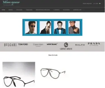 Milanoeyewear.com(Custom Glasses) Screenshot