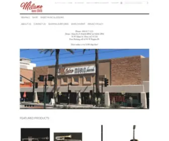 Milanomusic.com(Arizona's Largest Music Store) Screenshot