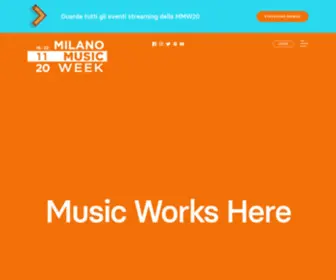 Milanomusicweek.it(Milano Music Week 2021) Screenshot