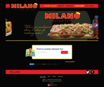 Milanopizzeria.ca(Milano Pizzeria) Screenshot