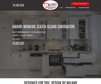 Milanorichmondtown.com(AWARD-WINNING STATEN ISLAND CONTRACTOR. Design By Milano) Screenshot