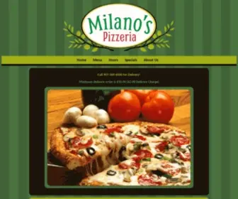 Milanosalaska.com(Milano's Pizzeria and Philly Steaks) Screenshot