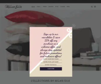 Milansilk.com(Milan Silk) Screenshot