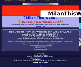 Milanthisweek.com(Milan This Week) Screenshot