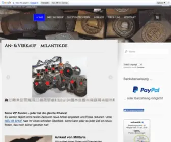 Milantik.de(Militaria Fachgeschäft) Screenshot