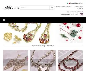 Milanus.com(Milanus Jewelry Wholesale) Screenshot