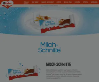 Milchschnitte.de(Kinder Deutschland) Screenshot