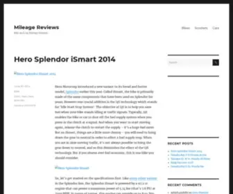 Mileageinfo.com(Bike and Car Mileage Reviews) Screenshot