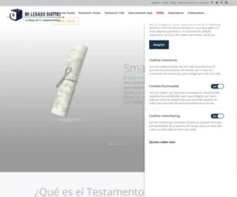 Milegadodigital.com(Testamento Inteligente) Screenshot
