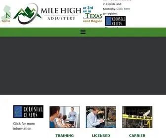 Milehighadjusters.com(Mile High Adjusters) Screenshot