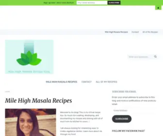 Milehighmasala.net(Mile High Masala Recipes) Screenshot