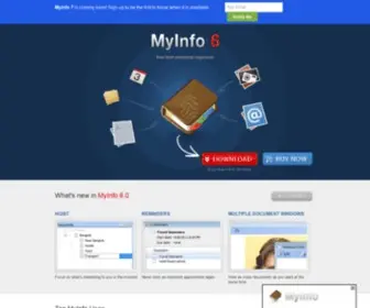 Milenix.com(MyInfo Note Taking & Personal Information Manager) Screenshot