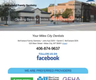 Milescitydentist.com(McFarland Family Dentistry) Screenshot