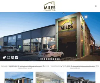 Milesconstruction.co.nz(Building Company) Screenshot