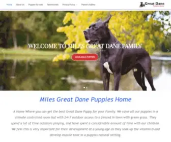 Milesgreatdanepuppies.com(Great Dane Puppies For Sale) Screenshot