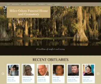 Milesodumfuneralhome.com(Miles-Odum Funeral Home and Crematory) Screenshot