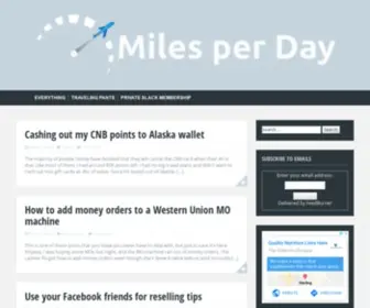 Milesperday.com(Miles per Day) Screenshot