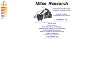 Milesresearch.com(Miles Research Iris Cameras) Screenshot