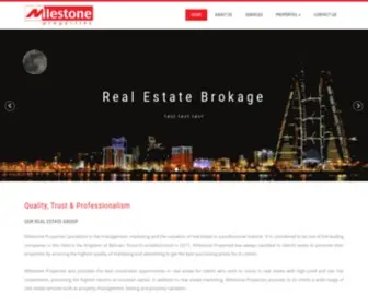 Milestone-BH.com(Milestone Properties) Screenshot