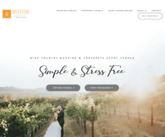 Milestoneeventsgroup.com(Beautiful Wine Country Wedding Venues) Screenshot