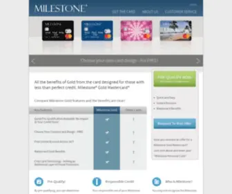 Milestonegoldcard.com(The Milestone Gold MasterCard) Screenshot