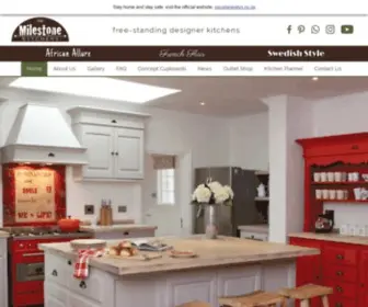 Milestonekitchens.co.za(Free-Standing Handmade Designer Kitchen Units) Screenshot