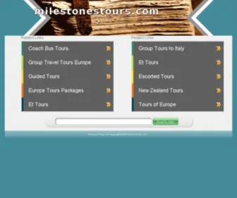 Milestonestours.com(Escorted tours and coach holidays from Milestones) Screenshot