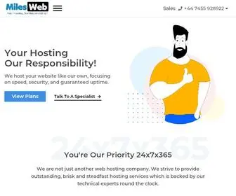 Milesweb.co.uk(Web Hosting UK) Screenshot