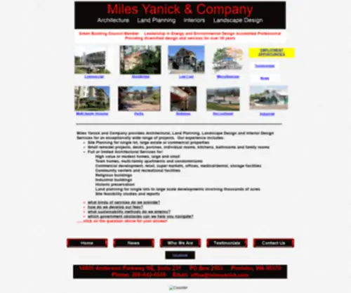 Milesyanick.com(Home page for Miles Yanick & Company) Screenshot