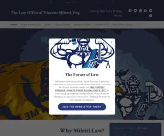 Milettilaw.com(The Law Office of Vincent Miletti) Screenshot