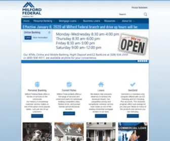 Milfordfederal.com(Savings accounts) Screenshot