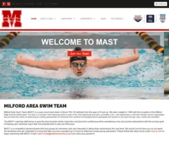 Milfordswimming.org(MAST) Screenshot