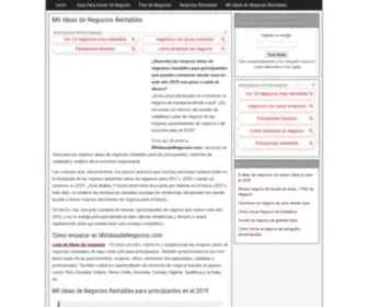 Milideasdenegocios.com(Mil Ideas de Negocios Rentables) Screenshot