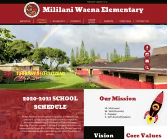 Mililaniwaena.org(Mililani Waena Elementary School serves Kindergarten) Screenshot