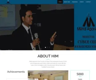 Milindagarwal.com(Cyber crime investigator) Screenshot