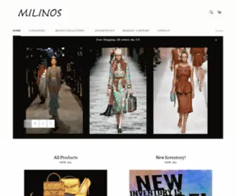 Milinos.com(Luxury Women Apparel & Accessories) Screenshot