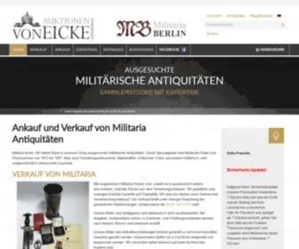 Militaria-Berlin.de(Militärhistorische Antiquitäten Berlin) Screenshot