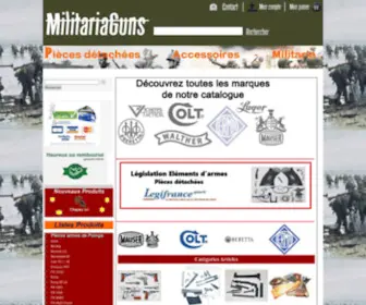 Militariaguns.com(MilitariaGuns, vente d'objets militaria, d'armes poing, d'armes anciennes et de collection) Screenshot