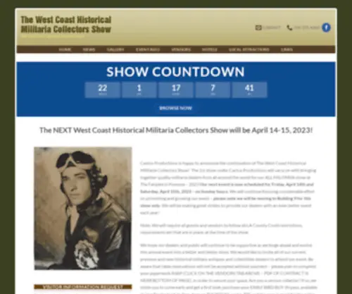 Militariashow.com(West Coast Militaria Collectors Show) Screenshot