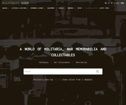 Militariazone.com(Militaria zone) Screenshot