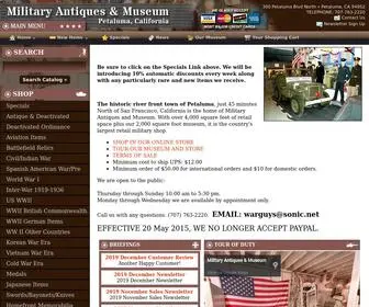 Militaryantiquesmuseum.com(Military Antiques and Museum Petaluma San Francisco) Screenshot