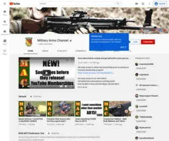 Militaryarmschannel.com(Military Arms Channel) Screenshot