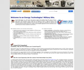 Militarybackup.com(Rugged military rated power generation) Screenshot