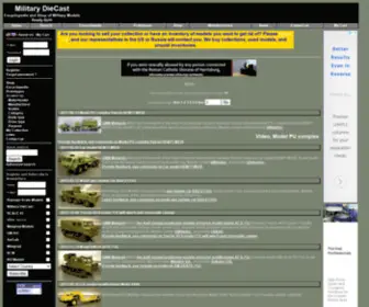 Militarydiecast.com(Military DieCast) Screenshot