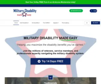 Militarydisabilitymadeeasy.org(Military Disability Made Easy) Screenshot