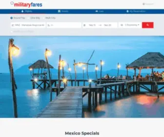 Militaryfares.com(Cheaper Airfares) Screenshot